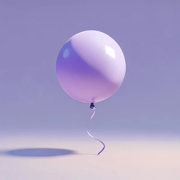 Floating Purple Balloon