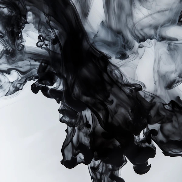 Swirling Black Ink Art