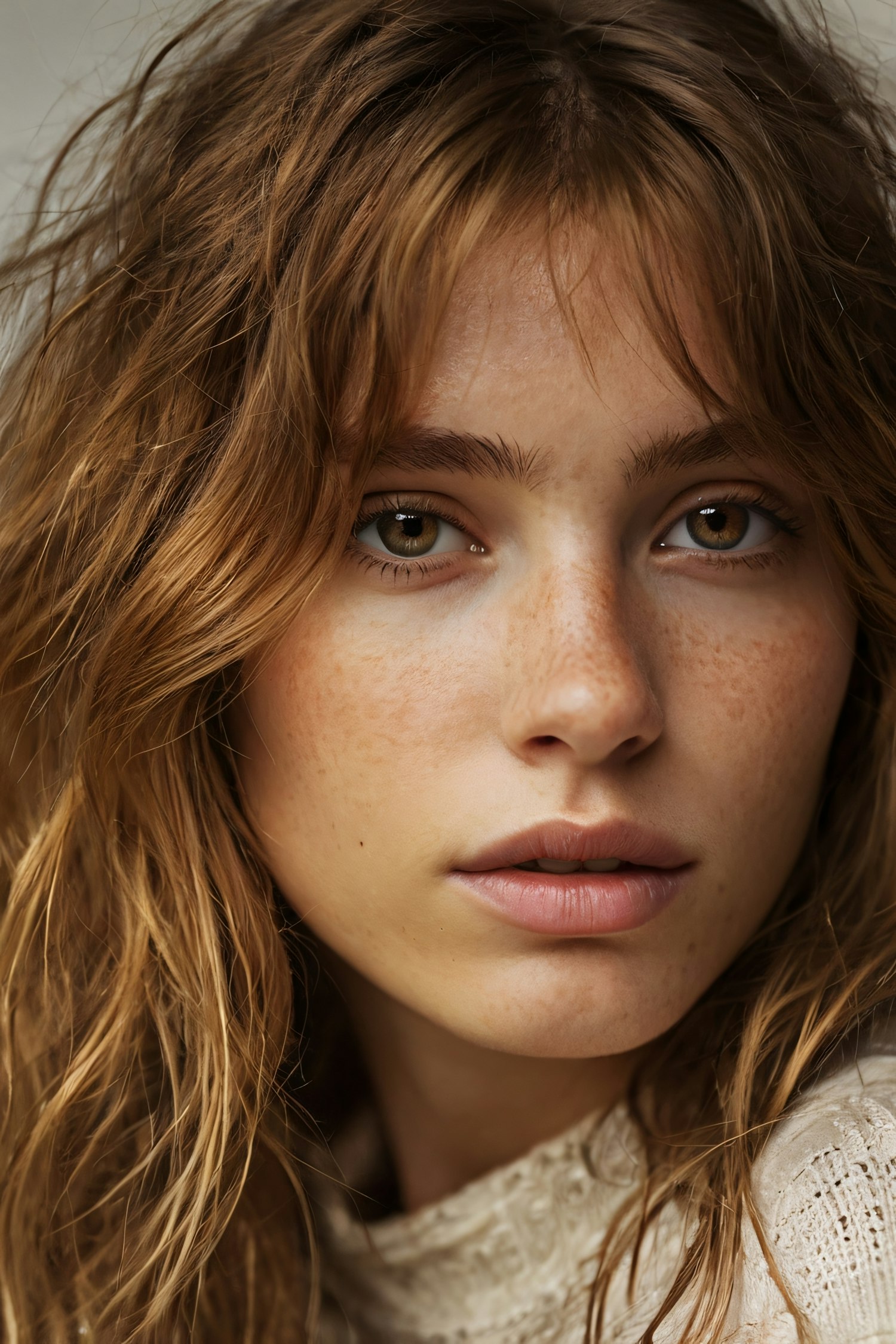 Close-up Portrait of a Young Woman