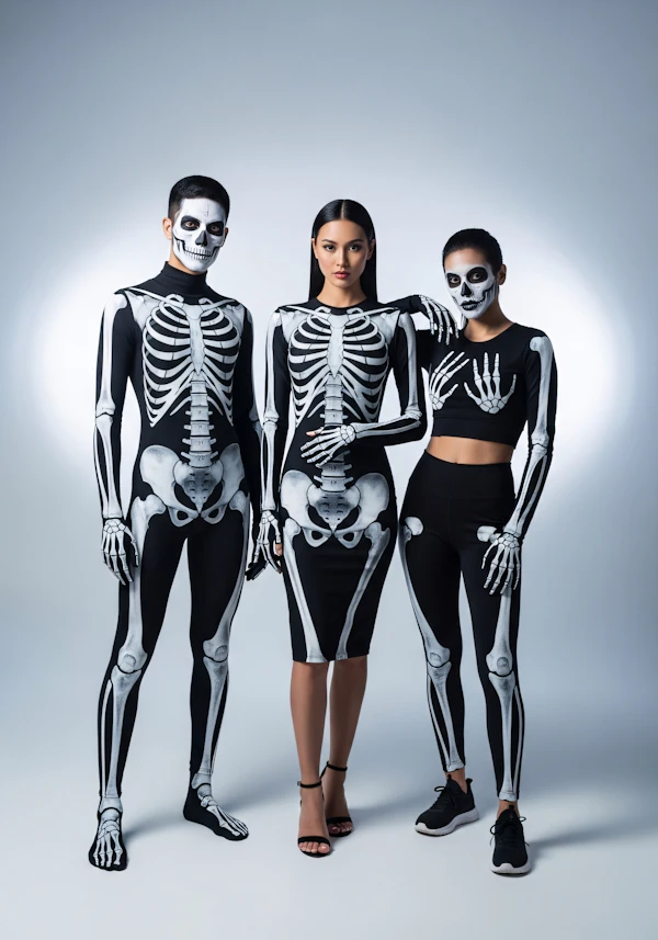 Skeleton Costume Trio