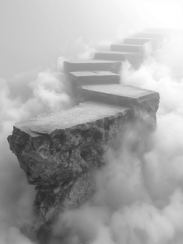 Misty Staircase to the Unknown