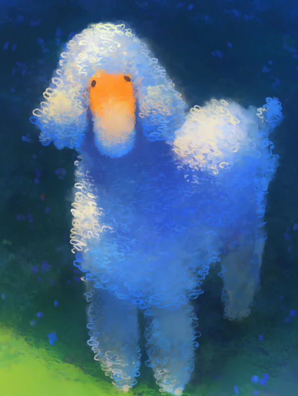 Whimsical Poodle Art