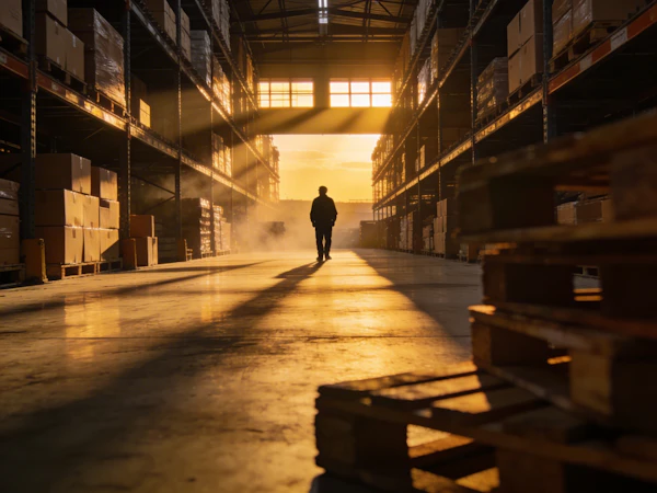 Sunlit Warehouse Scene