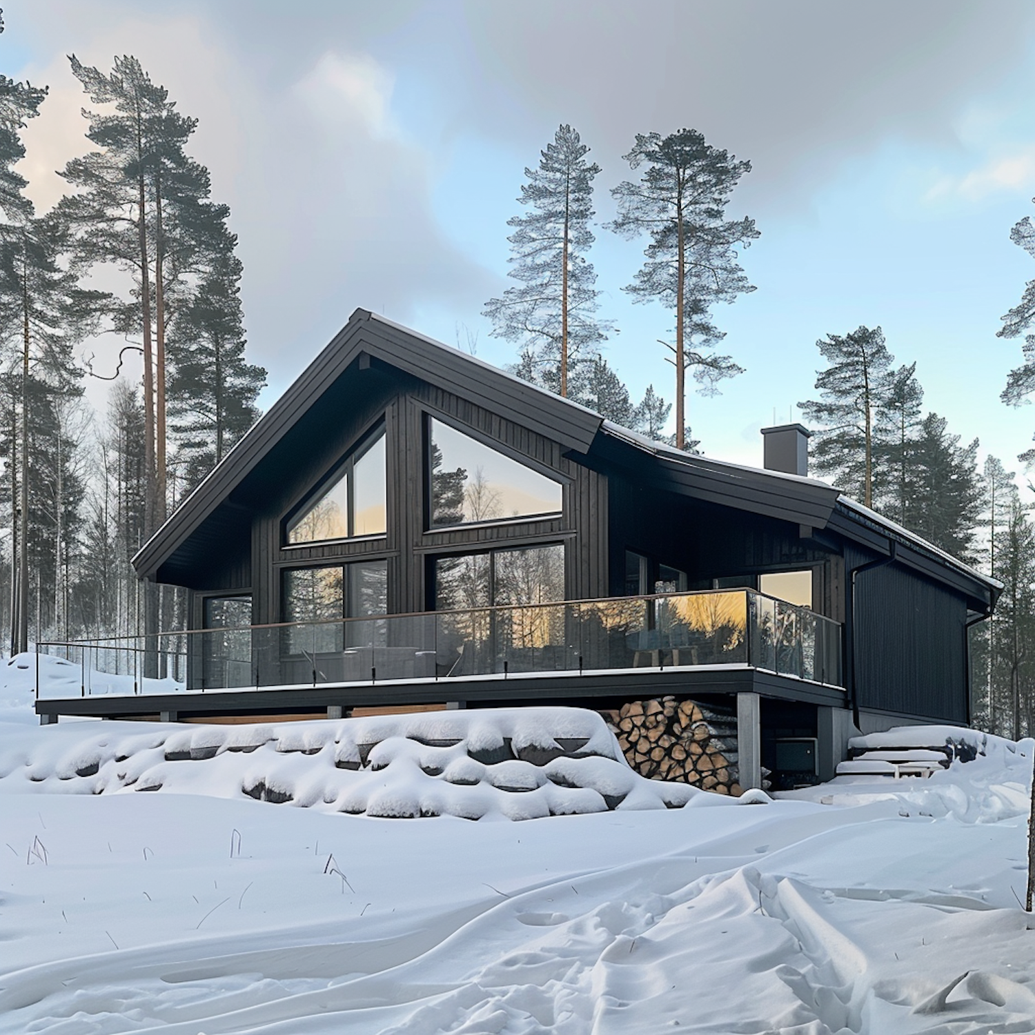 Modern Snowy Retreat