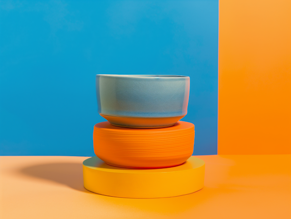 Vibrant Still Life with Colored Bowls