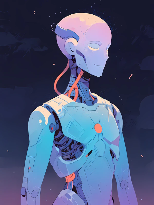 Futuristic Humanoid Robot