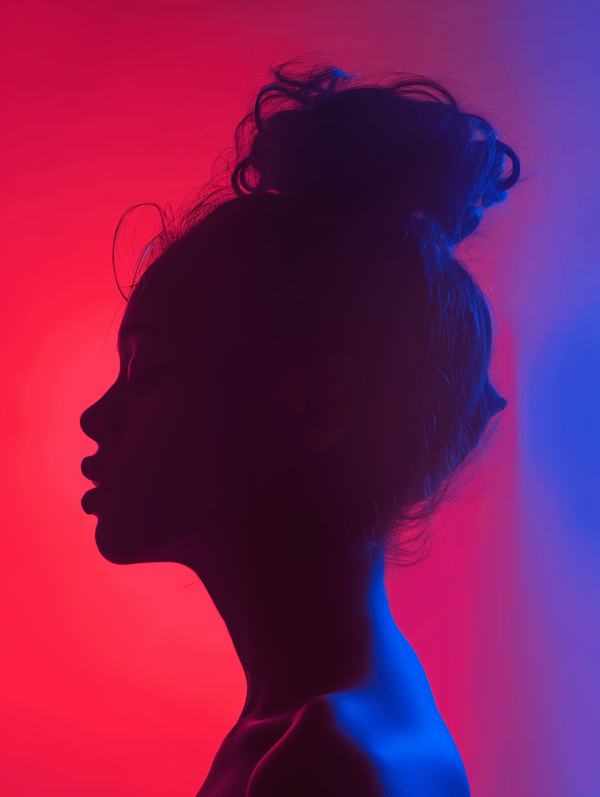 Ethereal Silhouette in Gradient Light