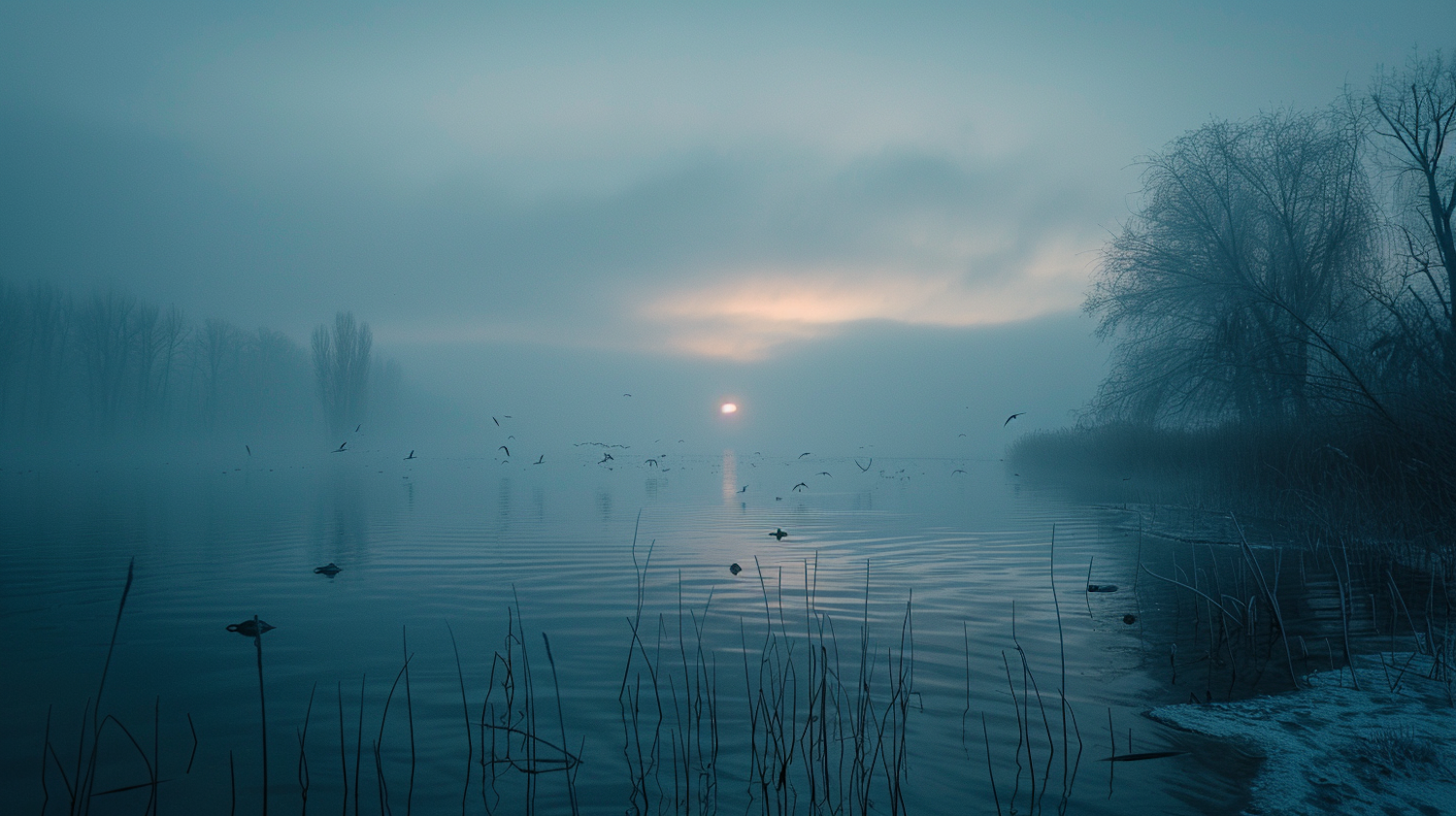 Serene Lakeside at Dawn