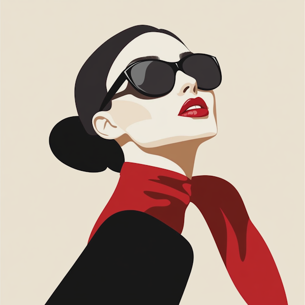 Stylized Fashionable Woman Portrait