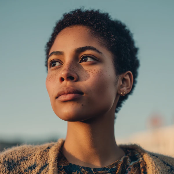 Serene Portrait Outdoors