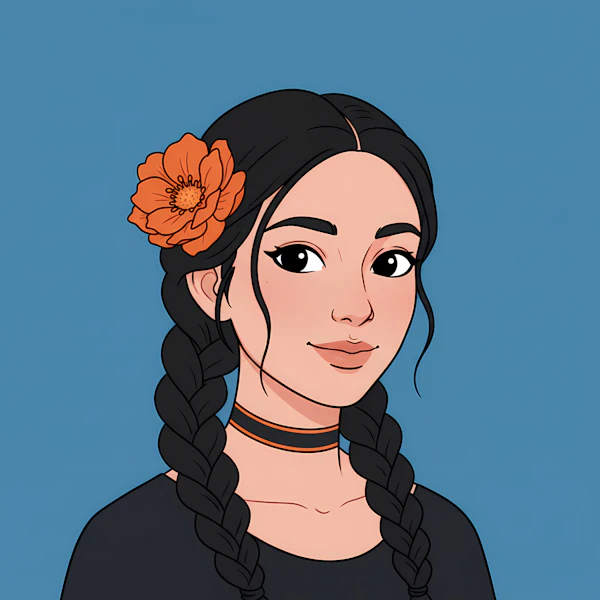 Serene Braided Portrait
