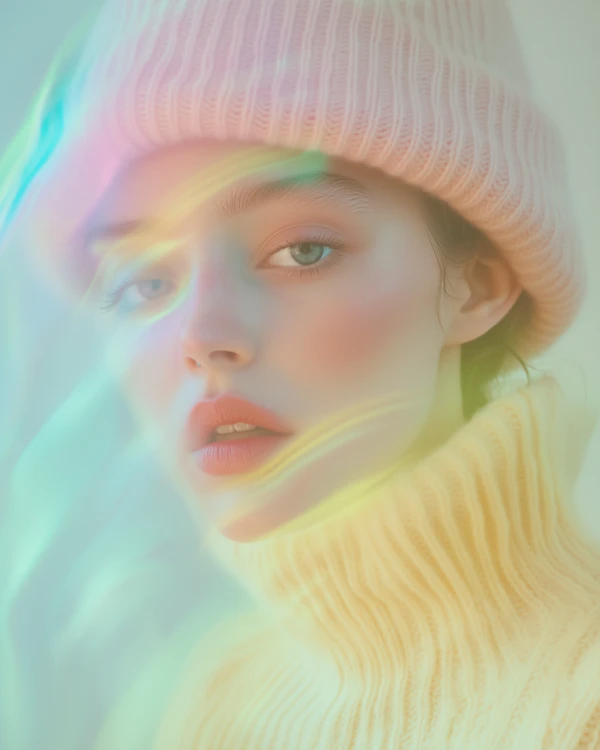 Serene Portrait with Pastel Hues