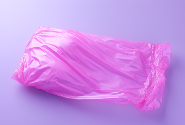 Solitary Pink Bag on Purple