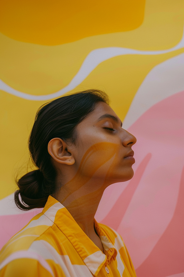 Serene Woman with Eyes Closed