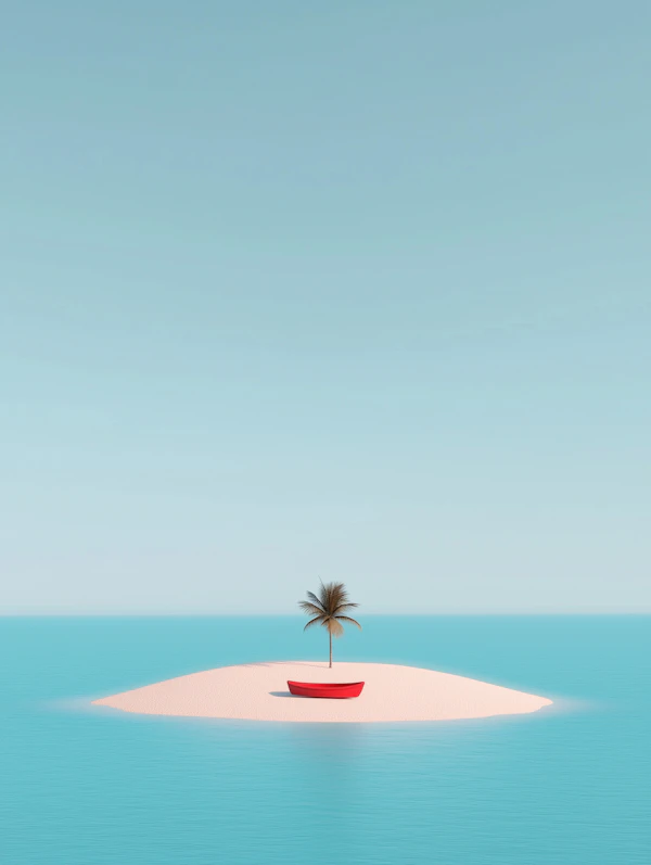 Serene Island and Red Boat
