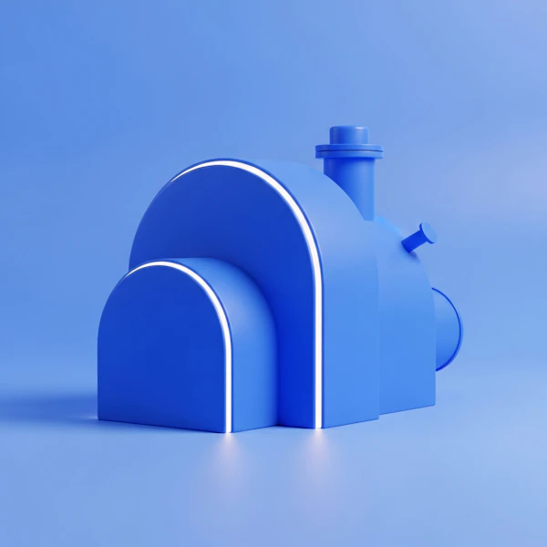 Abstract Blue Geometry