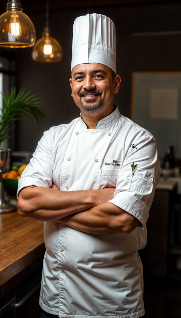 Chef in Warm Kitchen