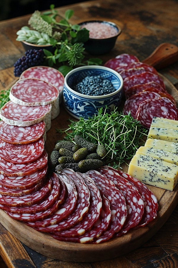 Gourmet Charcuterie and Cheese Platter
