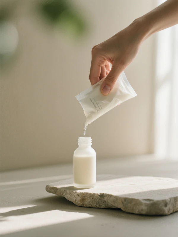 Pouring Liquid into Bottle