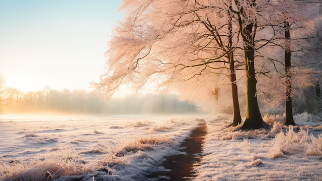 Golden Frost at Dawn