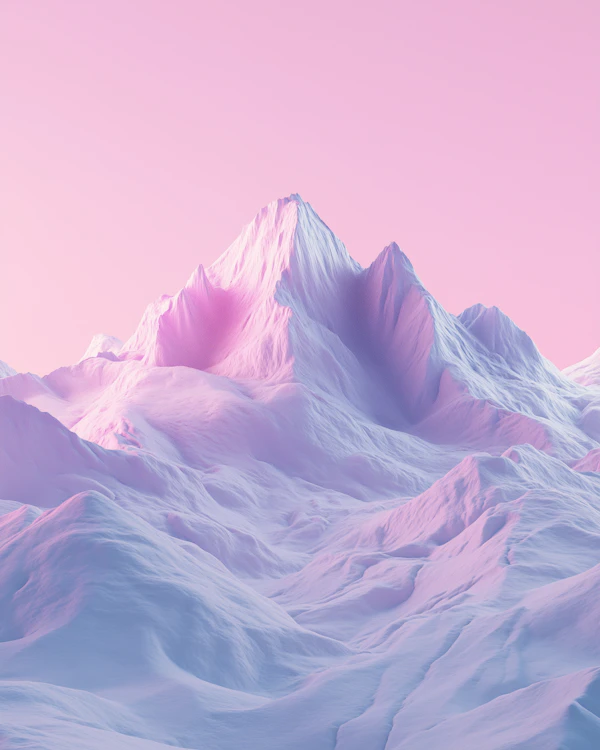 Surreal Mountain Scene