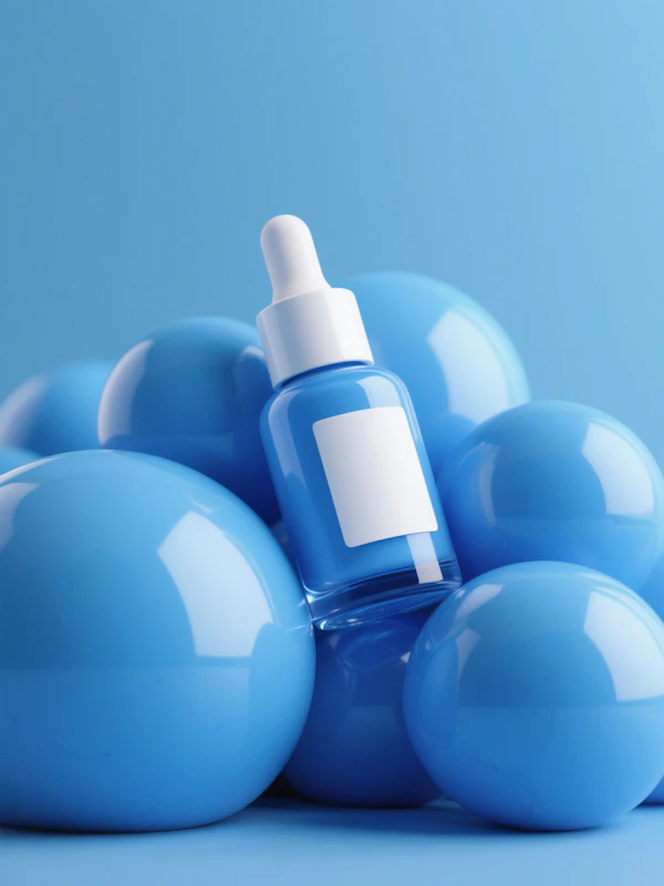 Blue Dropper Bottle Art