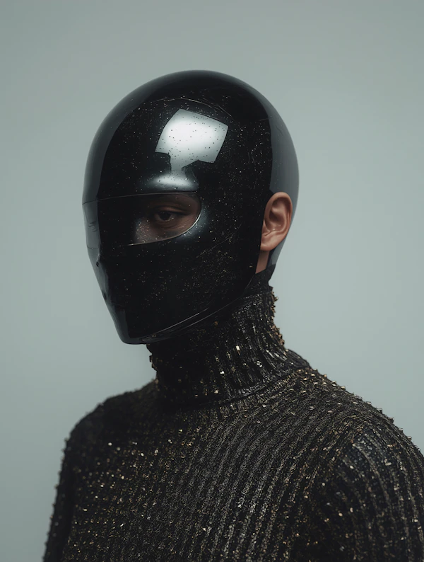 Futuristic Helmet Portrait