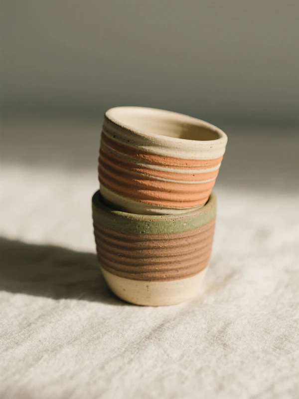 Stacked Ceramic Cups
