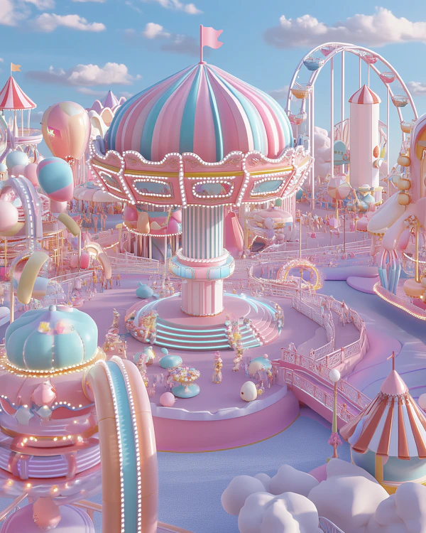 Whimsical Amusement Park