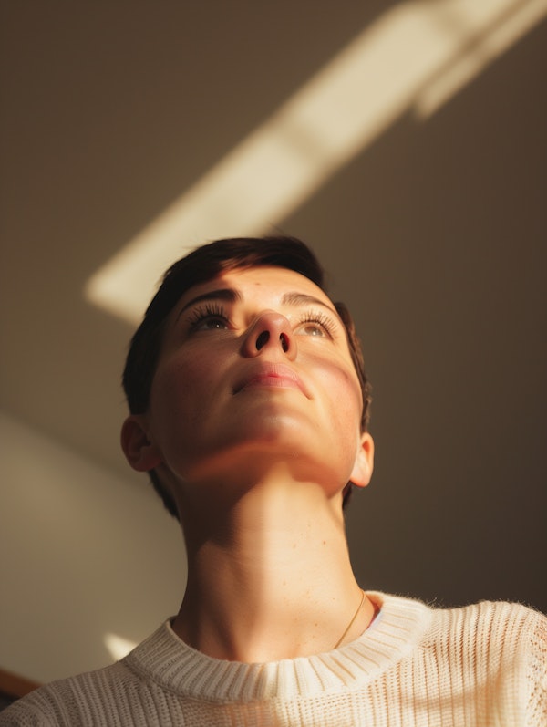 Contemplative Woman in Natural Light