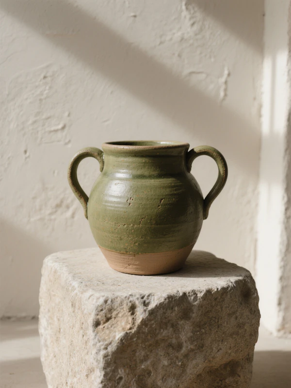 Rustic Green Jug Display