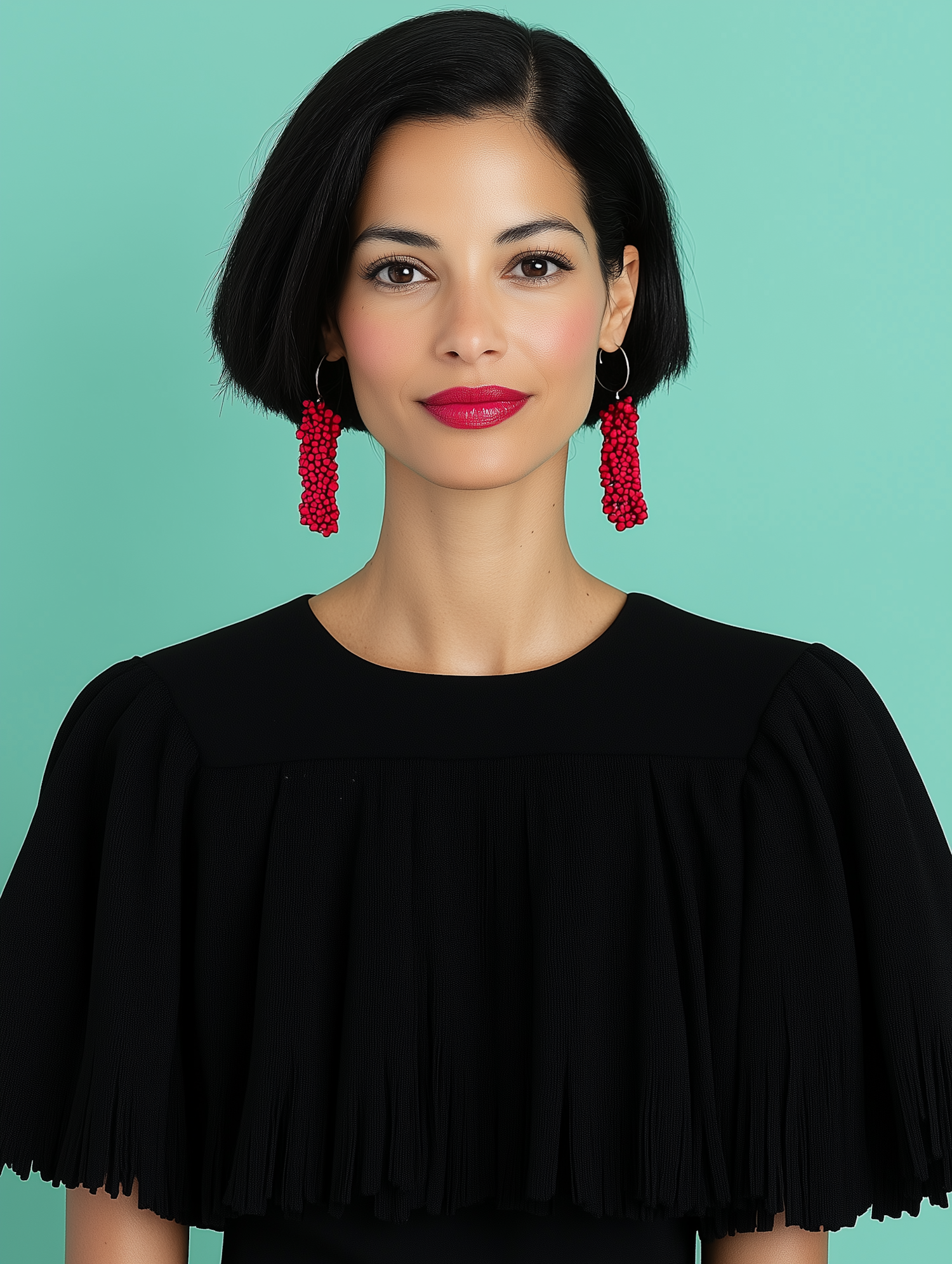 Elegant Woman in Bold Fashion