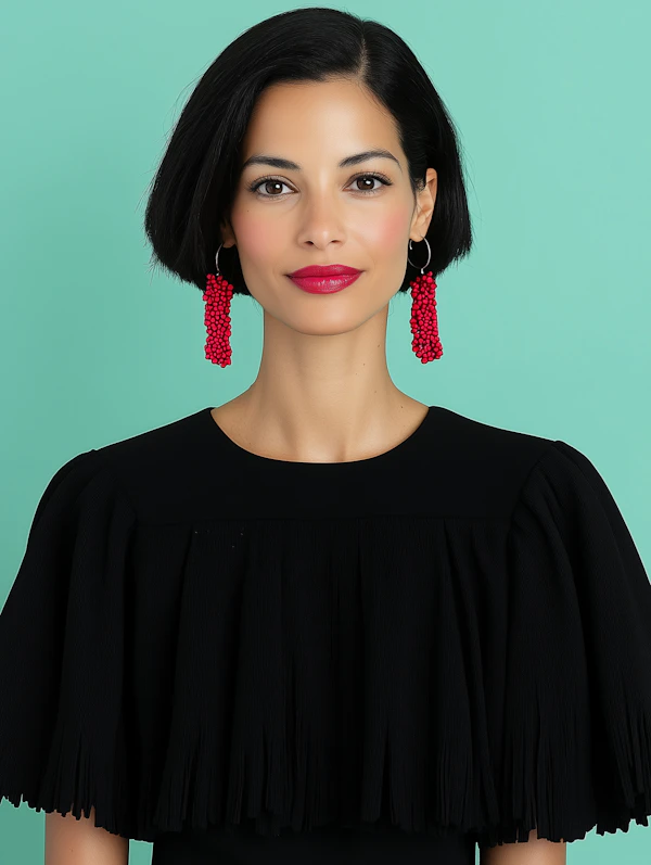 Elegant Woman in Bold Fashion