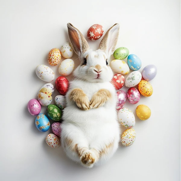 Easter Bunny and Eggs