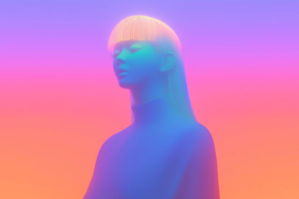 Ethereal Gradient Portrait