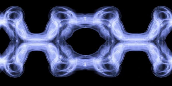Glowing Blue Abstract Art