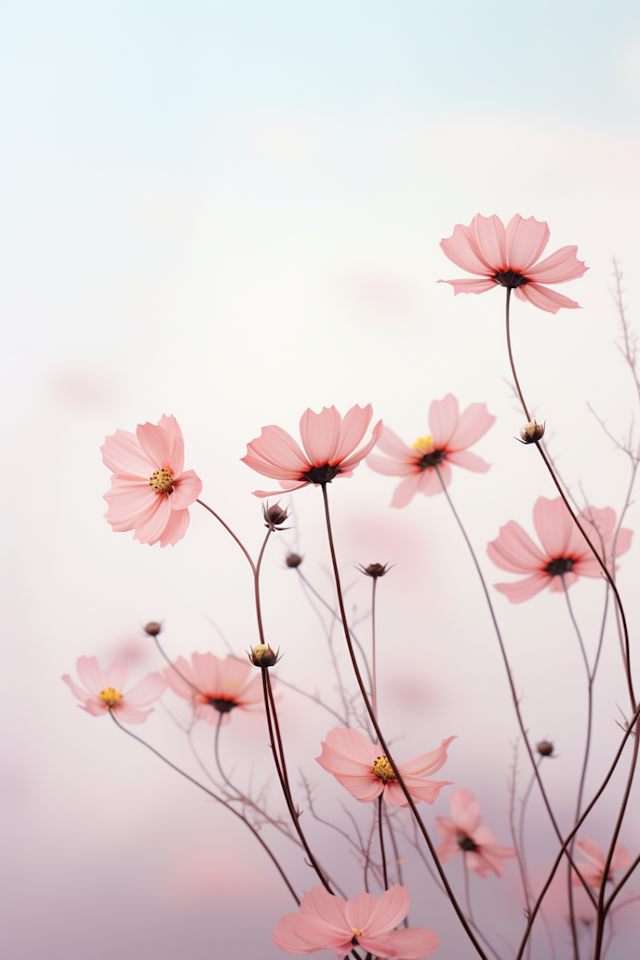 Serene Pink Cosmos Elegance