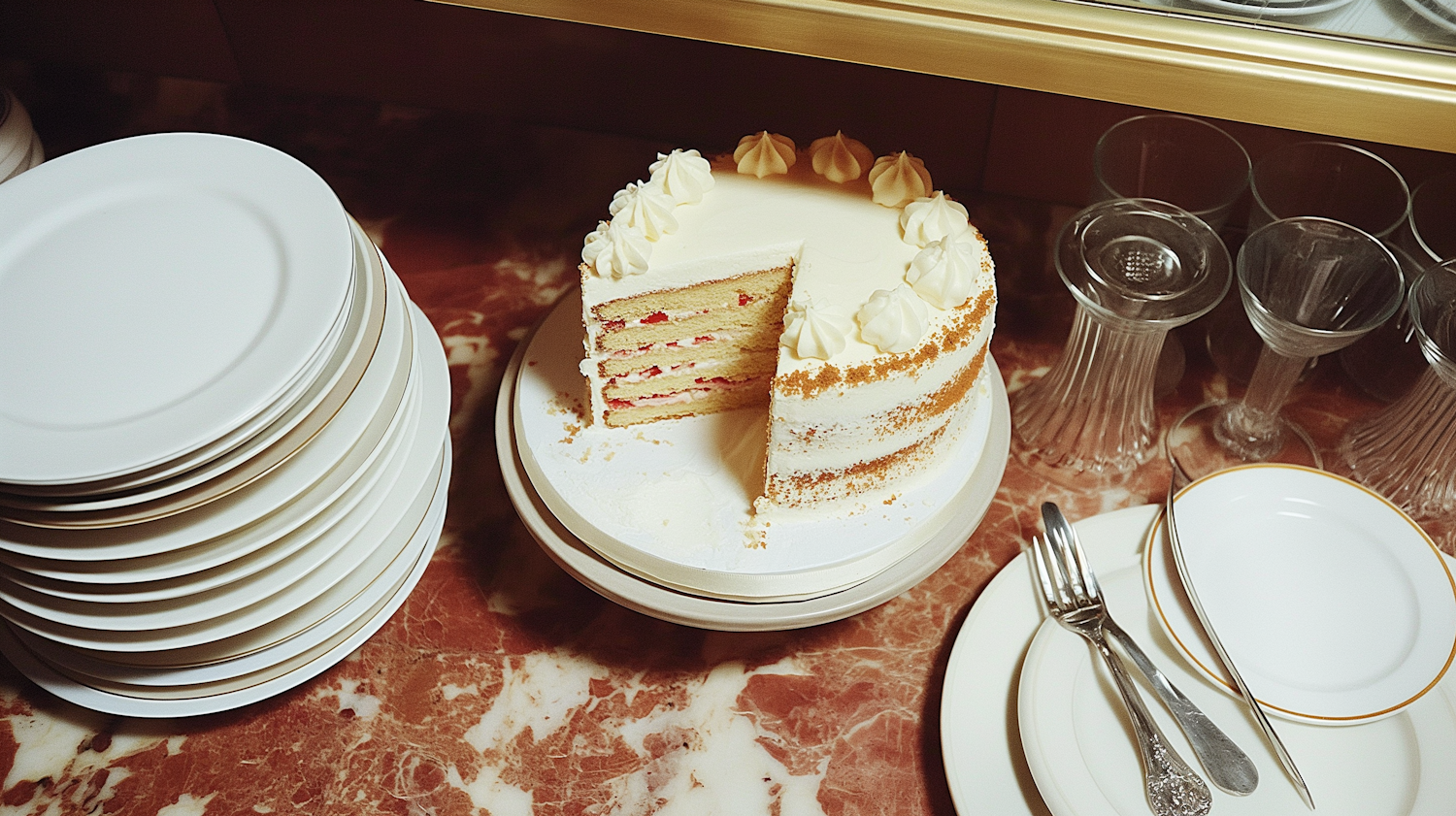 Celebratory Cake on Table