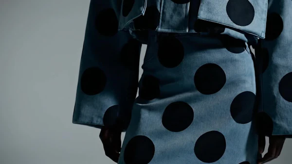 Polka Dot Denim Outfit