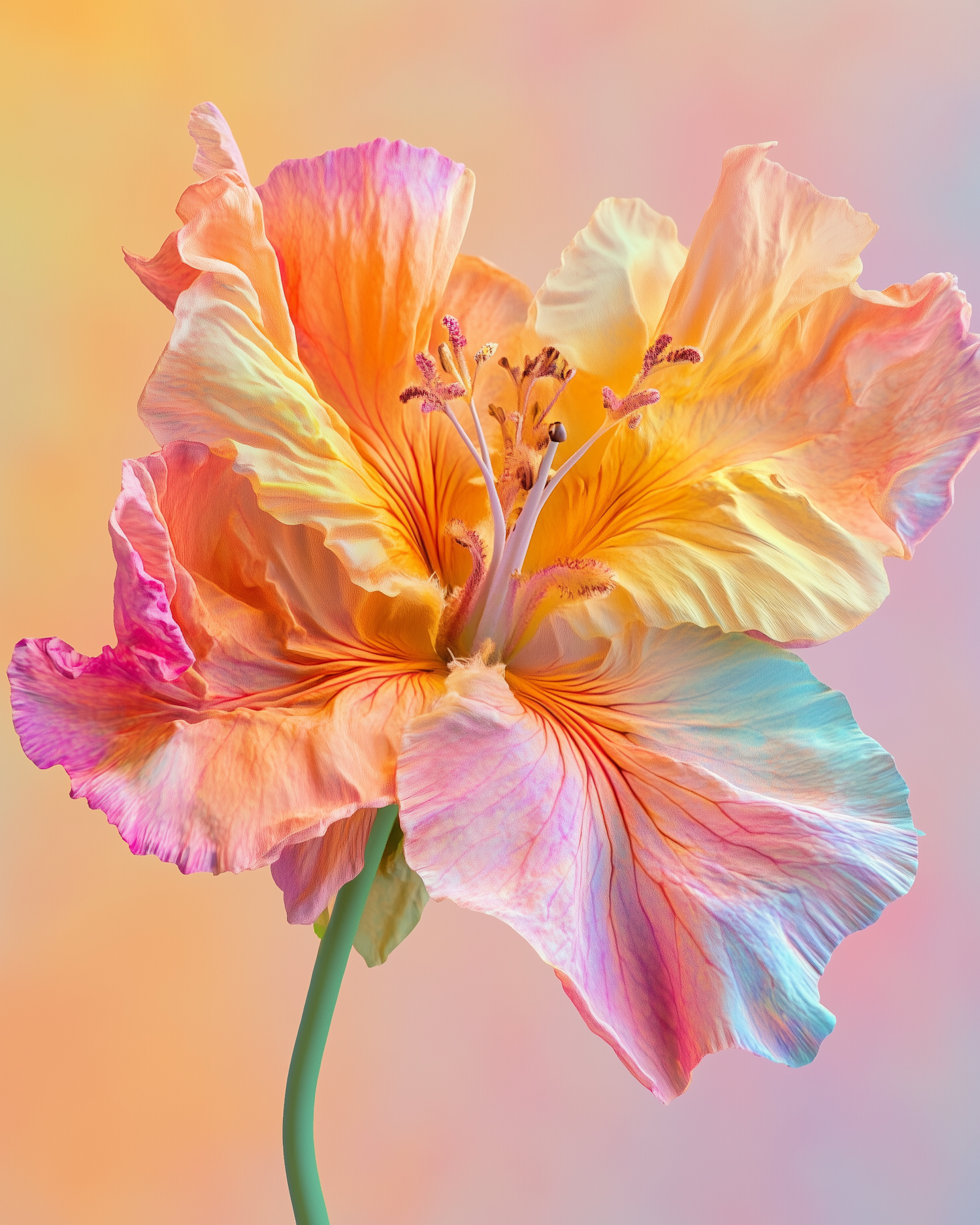 Vibrant Hibiscus Flower Close-Up