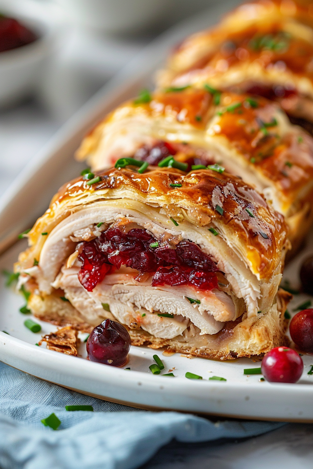 Turkey Wellington with Cranberry Sauce