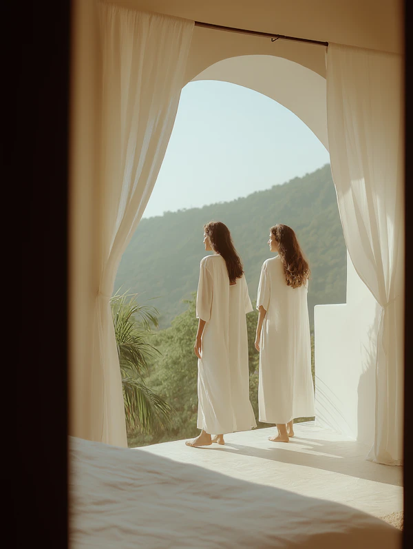 Women on Balcony