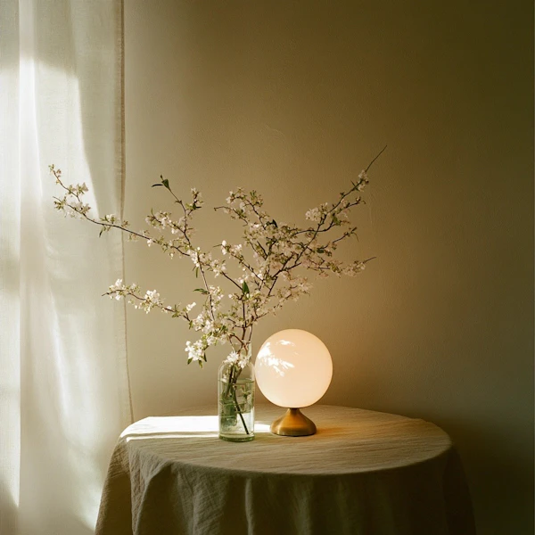 Tranquil Cherry Blossom Still Life