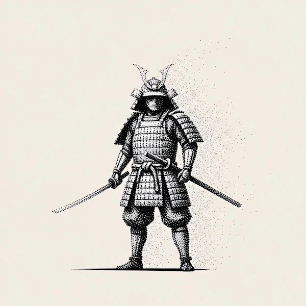 Samurai Stippling Art