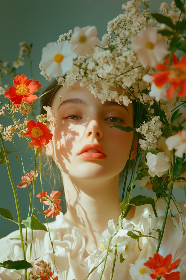 Woman Among Flowers