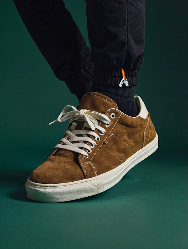 Close-up of Suede Sneaker