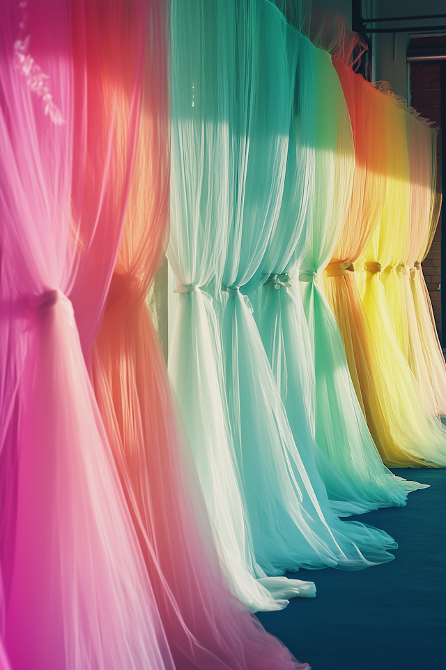 Pastel Curtains with Ethereal Glow