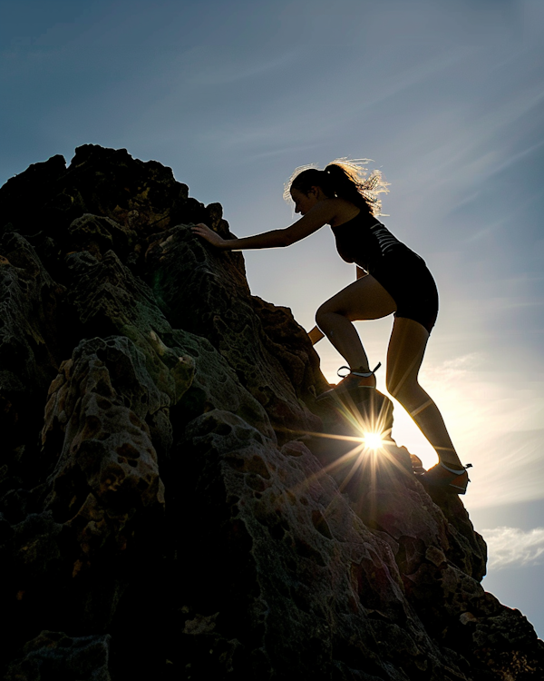 Rock Climbing at Sunset