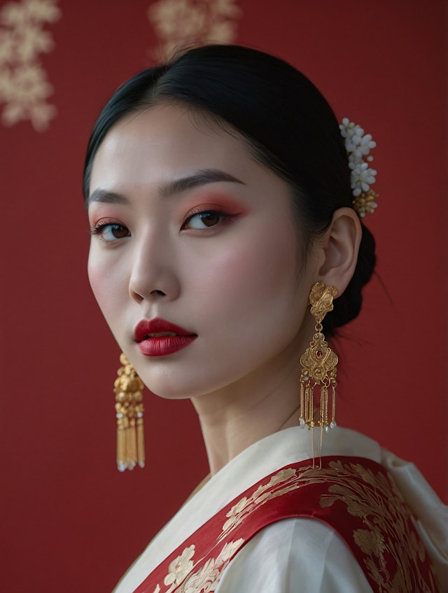 Elegant Woman in Traditional Attire