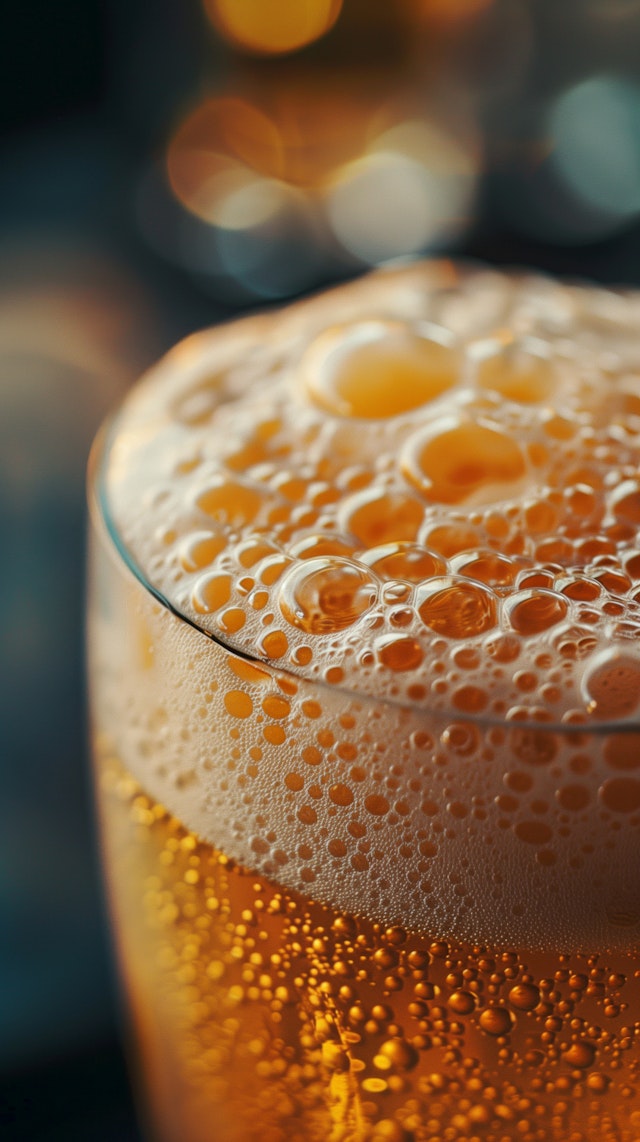 Close-up of Beer Glass